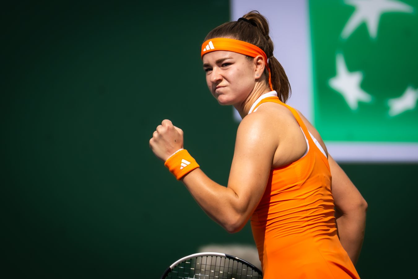 Karolina Muchova en action Karolina Muchova