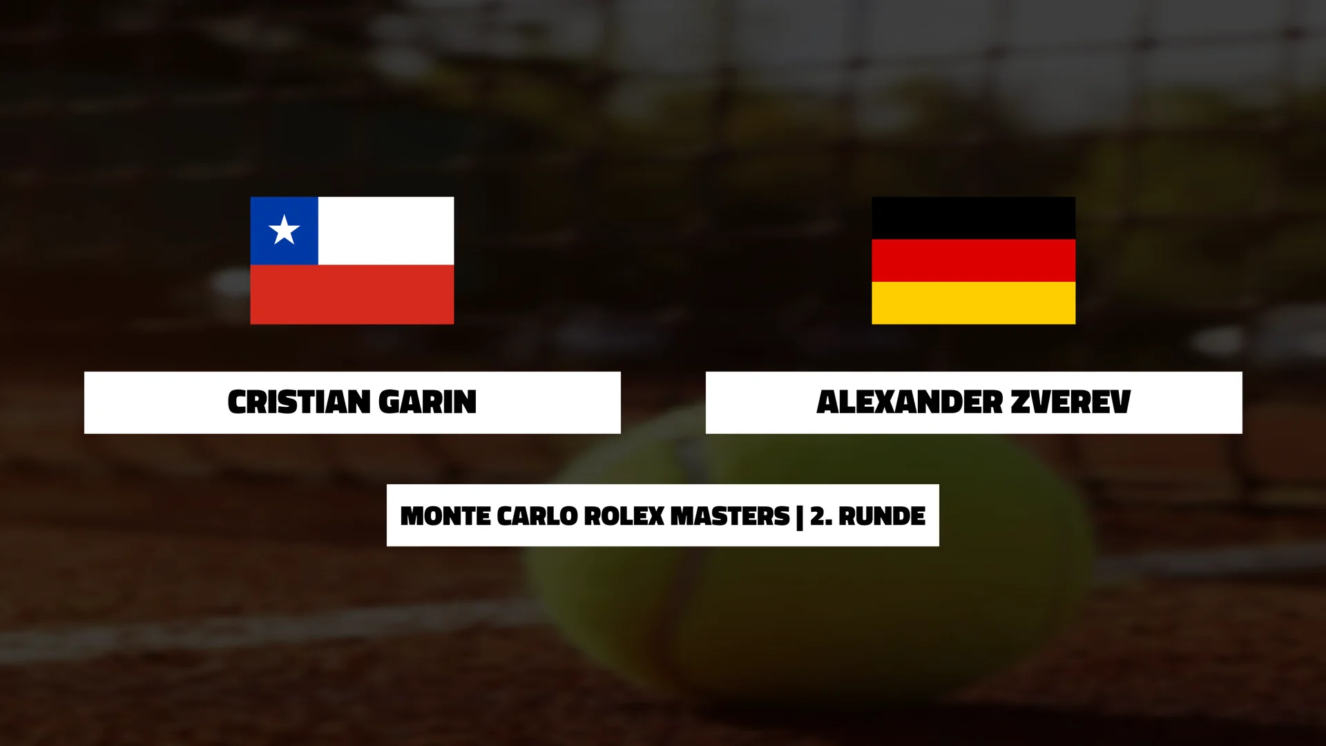 Match en Direct : Cristian Garin affronte Alexander Zverev 0:0 !