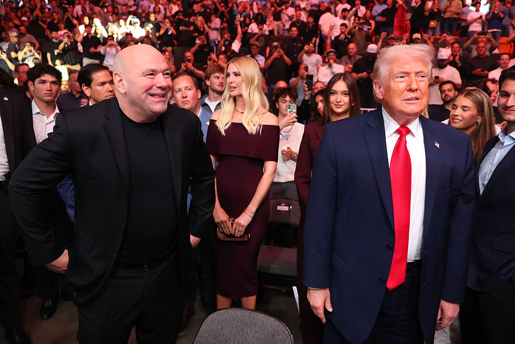 Trump et Dana White lors d'un événement UFC